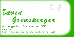 david gremsperger business card